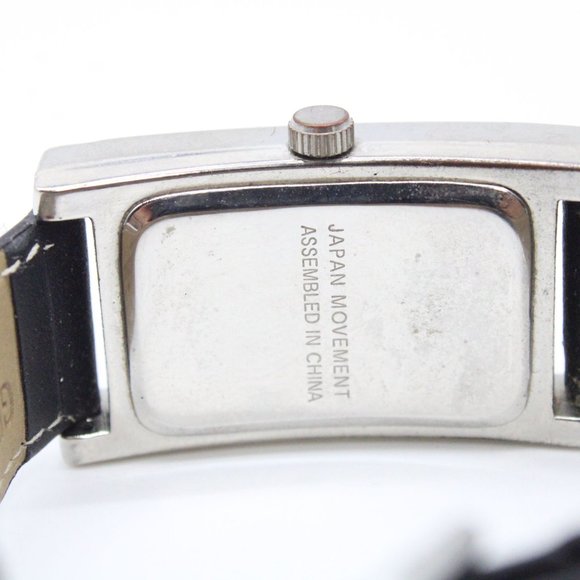 Vintage Artistry Watch Mens Silver Tone Stainless Steel Black Leather Band - Picture 8 of 8